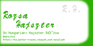 rozsa hajszter business card